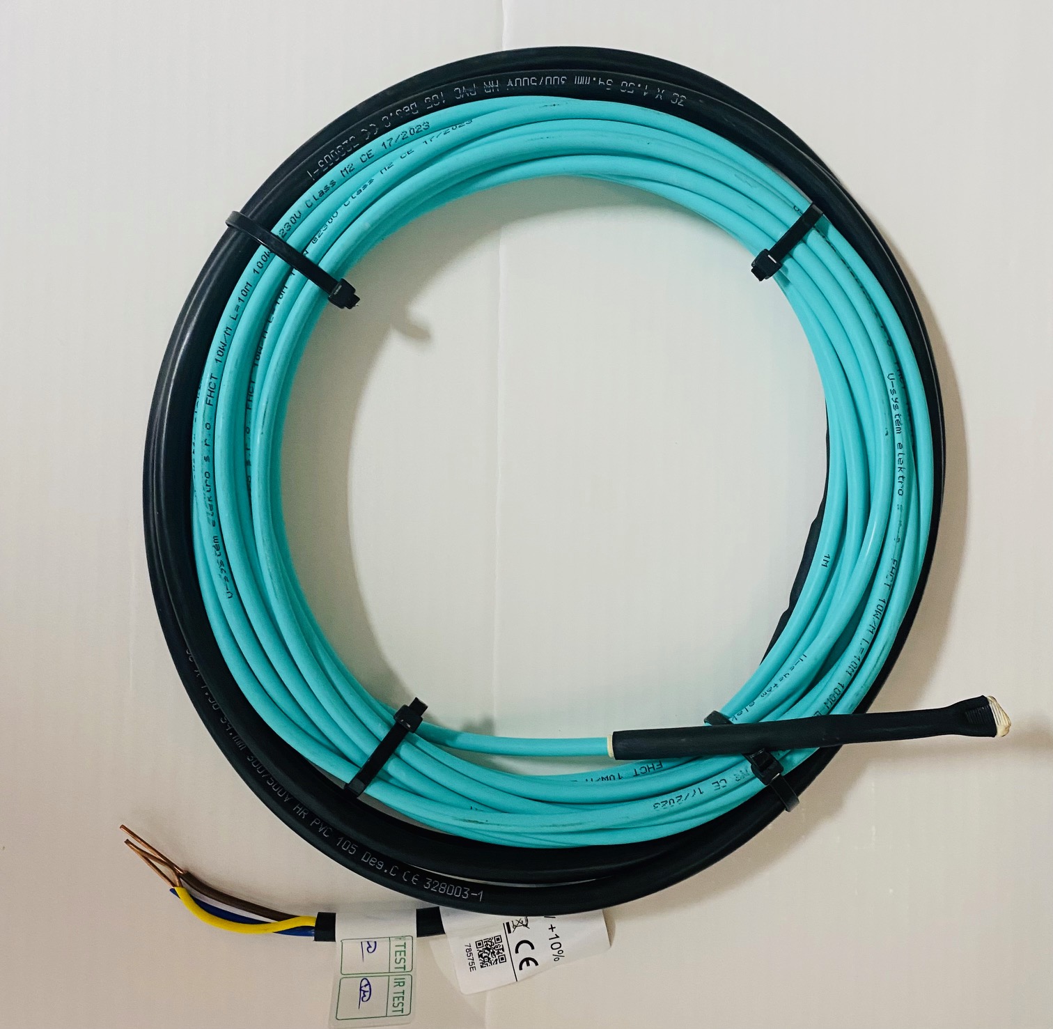 Odporové topné kabely TO-2LE-10W/m, dvoužilové, napojení z jedné strany