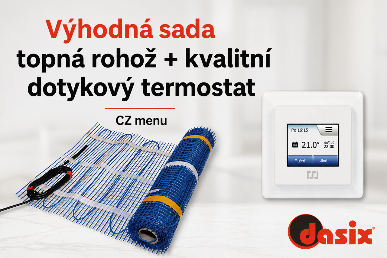 Výhodná sada topná rohož+dotykový termostat