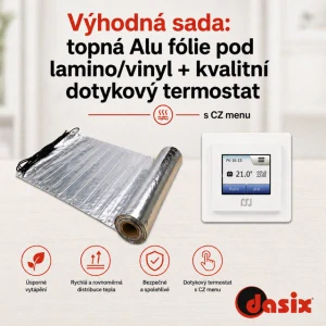 Sada topná fólie+termostat: HML 3m2/240W+termostat TREO H 225m2 